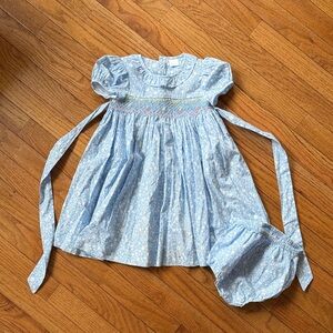 Edgehill Collection Sky Blue Floral Dress Set